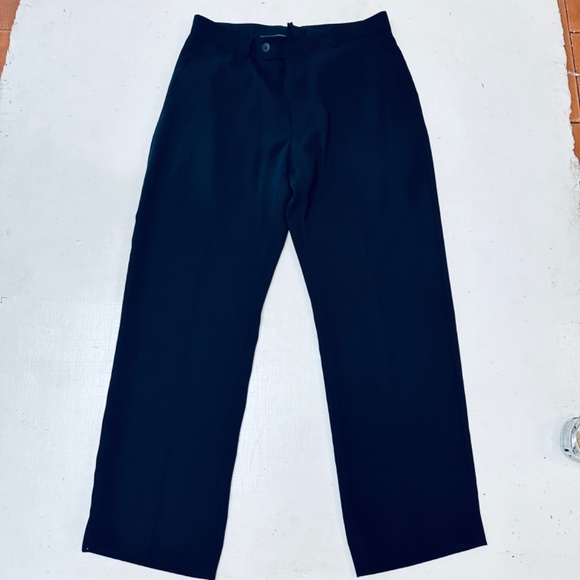 Armani Collezioni Black Dress Polyester Pants 50/34 Excellent Condition - Picture 7 of 13